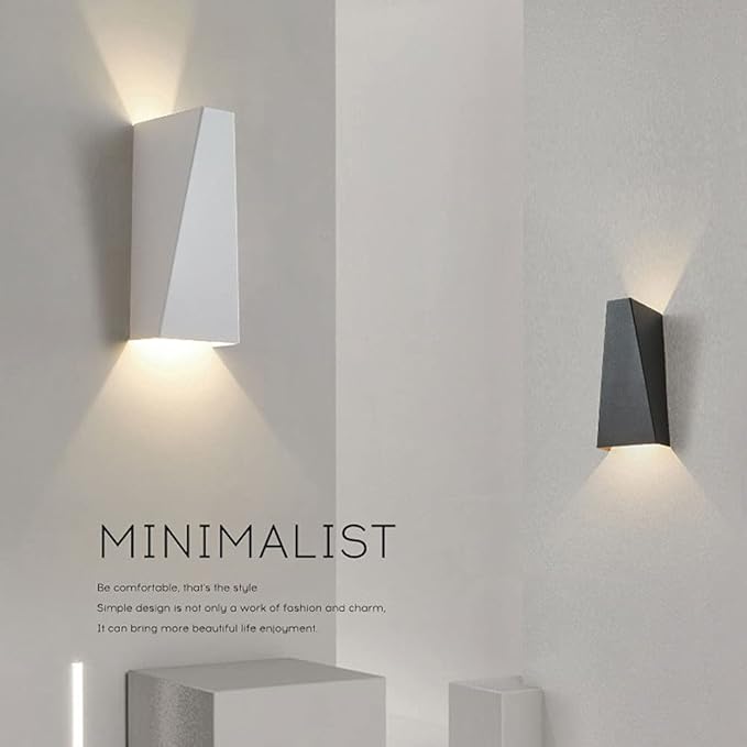 Modern Wall Light LED Sconce Up Down Metal Wall Spot Lamp, Indoor Lighting Fixtures Bedside Night Lamps for Living Room Bedroom Hallway Home Decorative Wall Wash Lights (Color : White-6000K)