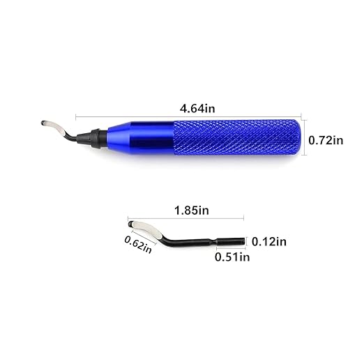 Hand Deburring Tool Kit Set- Practical for Cutting Deburrs Wood, Plastic, Aluminum, Copper and Steel (Blue, 10pcs)