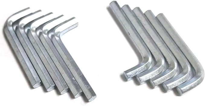 Hex Key Set, 5mm L-Shaped Allen Wrench for 8mm Diameter Inline Skate wheel Accessories, Metric Hexagon Spanner, Replacement Repairing Tool (10, 45 x 5 x 17mm/1.77 x 0.19 x 0.67(L*D*W))