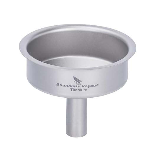 Boundless Voyage Titanium Funnel Mini Kitchen Funnel, Hip Flask Funnel, Small Metal Funnels, Cooking Funnels for Essential Oil, Spices, Flask