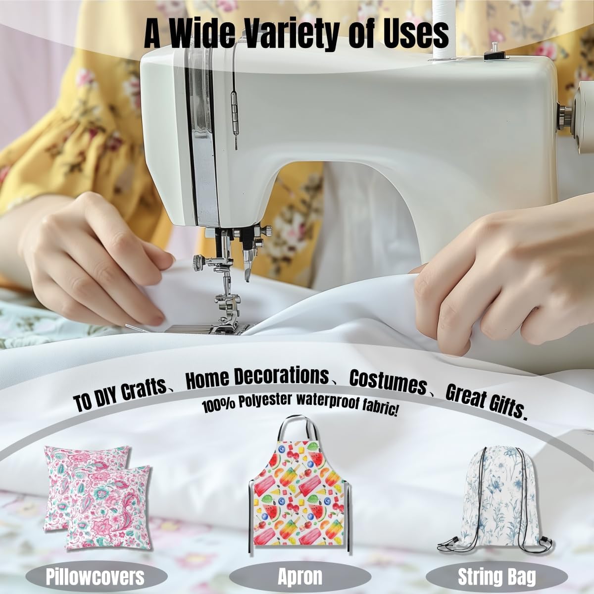 Checkered Simple Style Fabric by The Yard,Pink and White Classic Gingham Buffalo Plaid Sewing Supplies,Geometric Grid Art Print DIY Soft Polyester No Stretch 1 Yard,36" L x 59" W