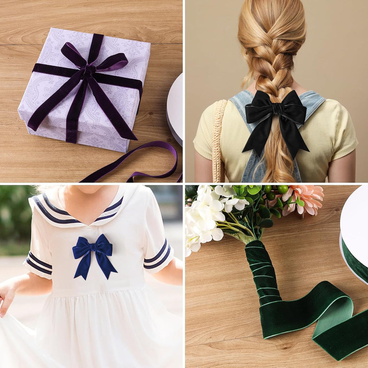 Peach Velvet Ribbon 5/8" x 20Yd,Great for Gift Wrapping,Hair Bows Making, Wreaths,Wedding and Christmas Party Decoration(Peach 5/8")