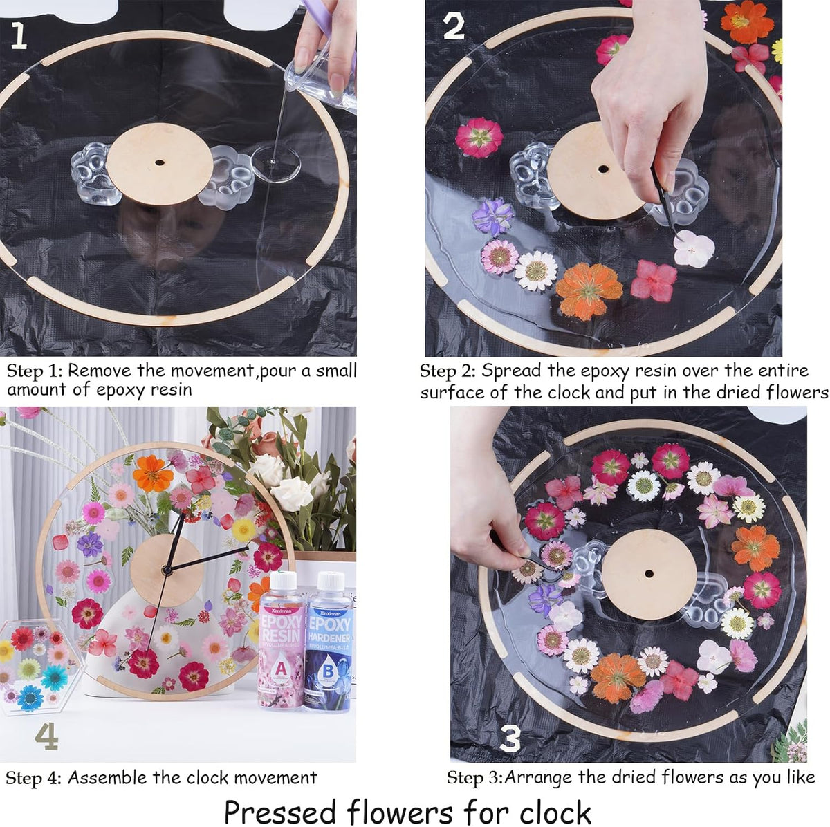 40Pcs Pink Dried Pressed Flowers for Crafts, Dry Flowers Kit for Resin Molds,Epoxy Resin Accessories,Bookmark,Nails, Jewelry Molds,Candle Making Supplies,Soap,Frame,Cakes