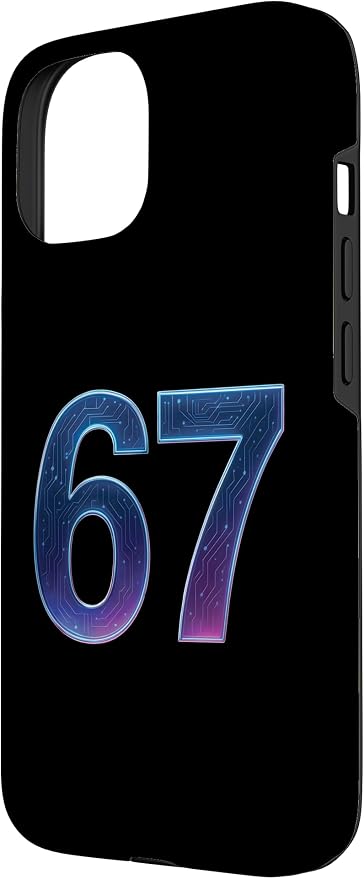 67 Meme Ai Quantum Number 67th Six Seven Tech Digital Future Case for iPhone 15