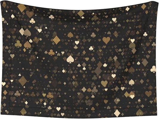 Casino Print Soft Plush Pet Blanket, Washable Dog Blanket, Cat Fleece Throw, Puppy Bed Crate Mat & Sofa Couch Protector - Medium