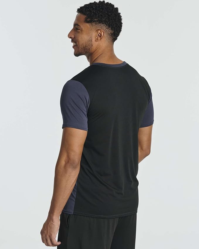 5 Pack Men's Dry Fit Short Sleeve T-Shirt Gym Workout Athletic Running Tee | Cooling, Moisture-Wicking, Crew Neck, Quick-Dry, Breathable, Active, Exercise, Fitness, Basketball, Cycling, Hiking, Tennis