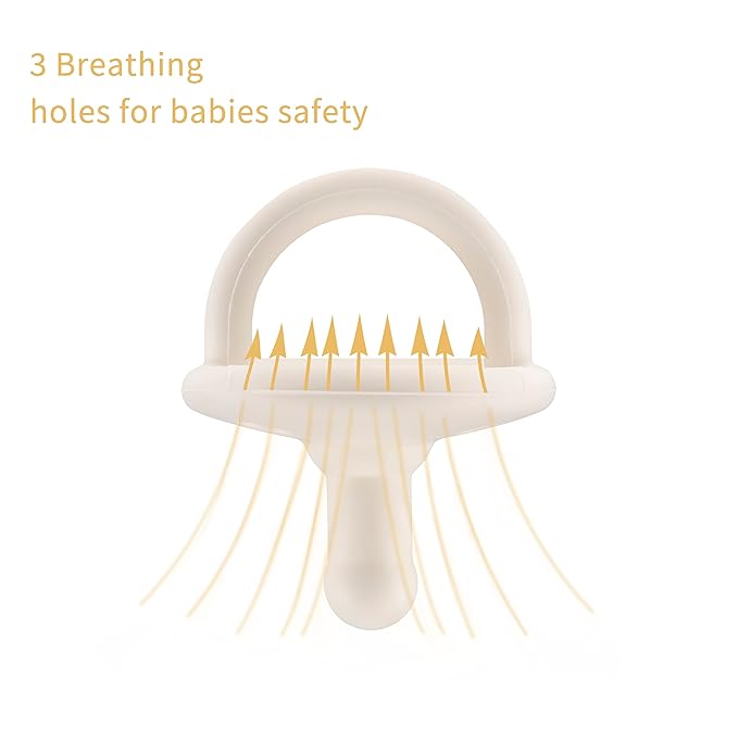 Sweet Child Pacifiers 0-18 Months, Set of 6 Ultra-Light Silicone Binkies with Collapsible Handle & 3 Air Holes for Added Safety, Best Newborn Pacifiers for Baby Boys Or Girls