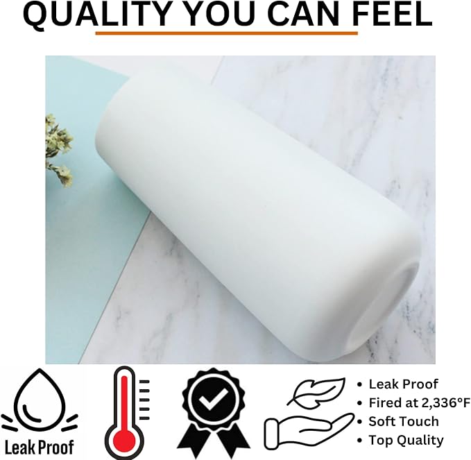 DECORPIA White Ceramic Vase - Modern Flower Vase for Home Decor - Cute Vase for Pampas Grass - Desk Aesthetic Room Decor- Farmhouse Decor - Living Room - Dining Table - Office - Kitchen Shelf