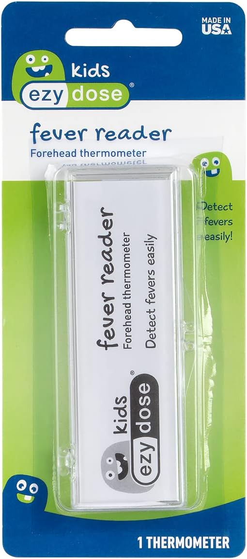 EZY DOSE Kids Thermometer for Fever for Baby and Toddler, Celsius & Fahrenheit, Reusable, Home & Travel, 10 ml