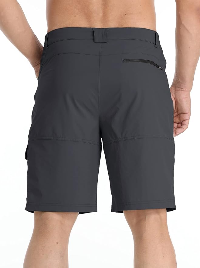 TACVASEN Men's Summer Outdoor Shorts Quick Dry Cargo Casual Work Hiking Shorts (NO Belt)
