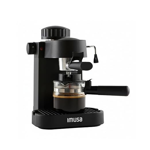 IMUSA USA GAU-18202 4 Cup Espresso/Cappuccino Maker,120 volts, Black