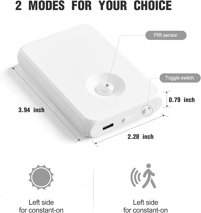 6 Pack Wireless Rechargeable Motion Sensor Stair Light, Smart Led Motion Activated Battery Operated Night Lights, RGBW Stick On Closet Lamp Indoor for Step Cabinet Hallway Bathroom Stairway