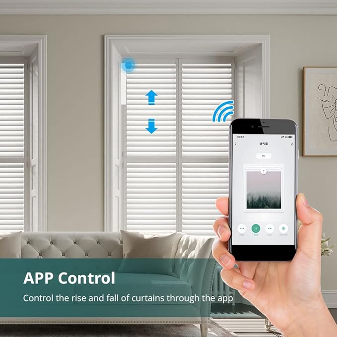 Blindsmart Plantation Shutters Motor, Smart Electric Motor Automatic Opener for Plantation Shutters for Interior Windows Shutters (Zigbee Version, Only Motor)