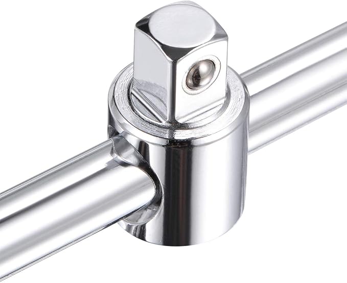 uxcell 2 Pcs 3/8" Drive Sliding Wrench Breaker Bar T-Handle Socket Hand Tool