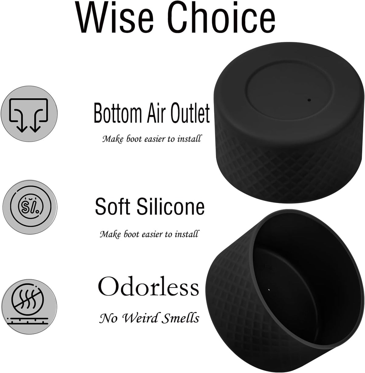 Stanley Silicone Boot - Durable Cup Boots for 40oz, 30oz, & 20oz Tumblers | Black Accessories