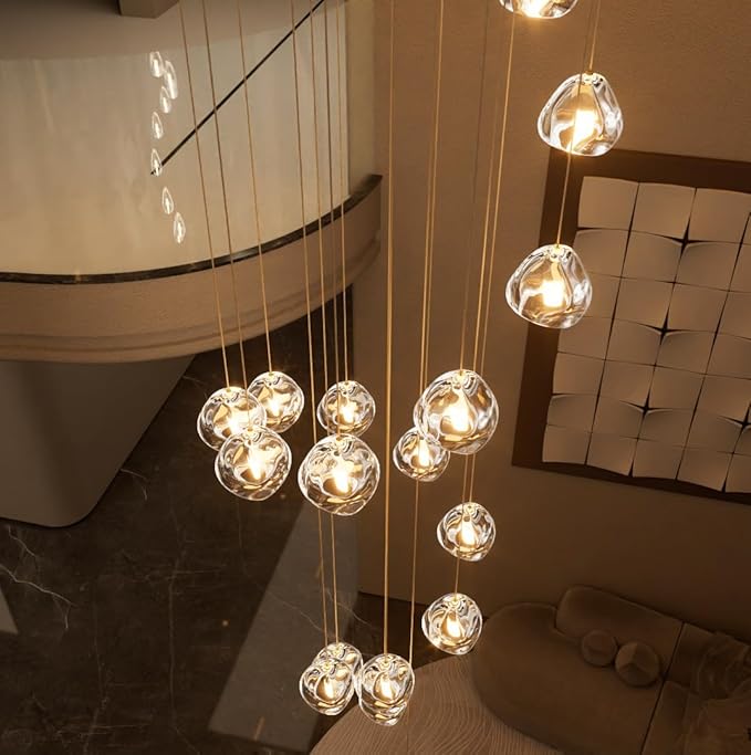 LED Rectangular Chandeliers for Ding Room Light Dimmable Living Room High Ceiling Pendant Lights Fixtures Lighting 138in Long Foyer Entryway Lighting Silver