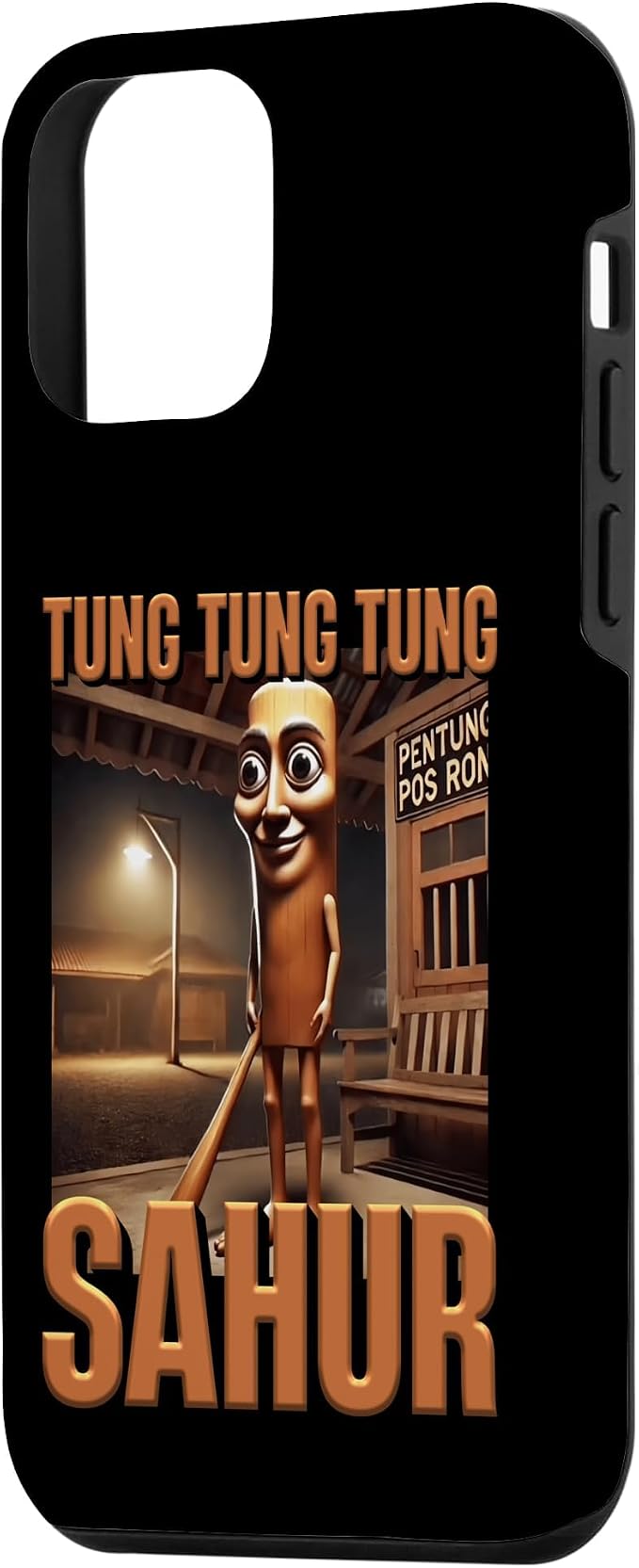 Internet Hilarious Meme AI Character Tung Tung Tung Sahur Case for iPhone 12 mini