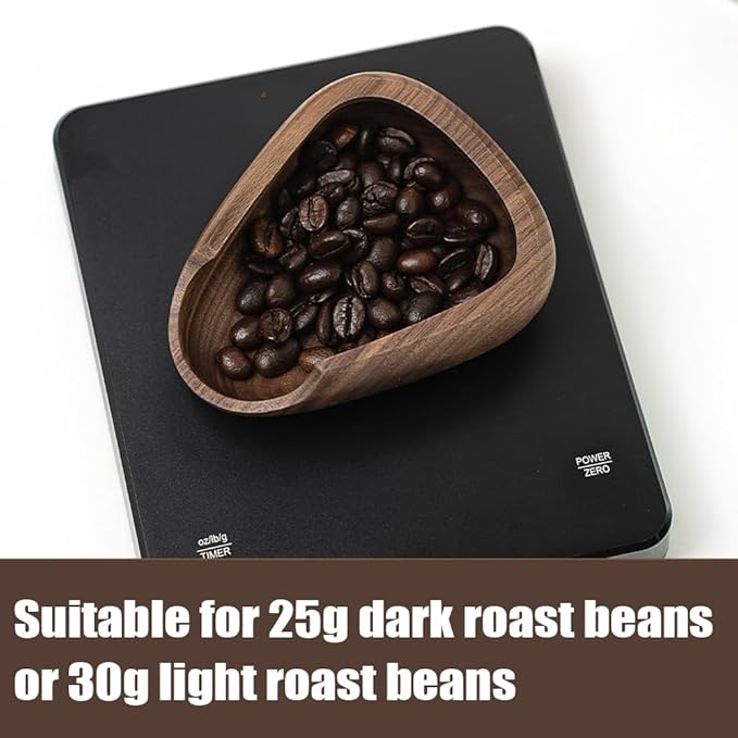 Coffee Bean Dosing Cup & RDT Spray Bottle Set - Walnut Wood Espresso Accessories Kit with Static Reduction Spray, Measuring Tray for Coffee/Tea ﻿