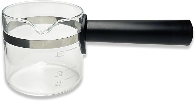 4 Cup Espresso Glass Coffee Pot Replacement-Espresso Accessories | Espresso Accessories，Compatible with IMUSA, Hamilton Beach, Mr.Coffee, Breville, UNIVEN Espresso Machine,Black handle