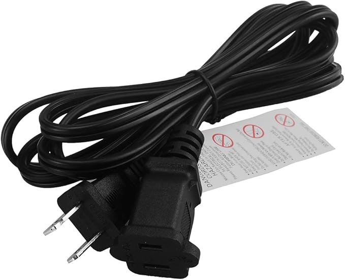 15-Feet Long Polarized US 2-Prong Male-Female Extension Power Cord Cable, 16AWG 2 Outlet Extension Cable Cord US AC 2-Prong Male/Female Power cable10A/125V, Nema 1-15P to 1-15R Cable Polarized
