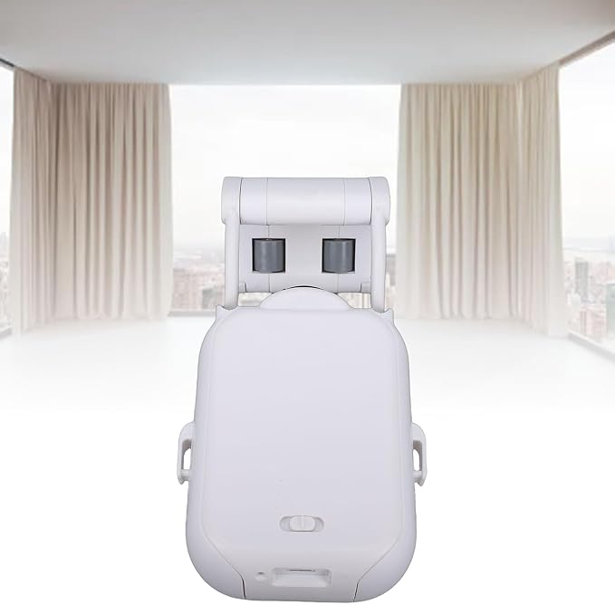 Smart Curtain Motor, Tuya App Controlled Automatic Opener with 5200mAh Battery and Safety Sensor, Easy Install Cordless Motorized Curtain Track for Home, Office and Bedroom