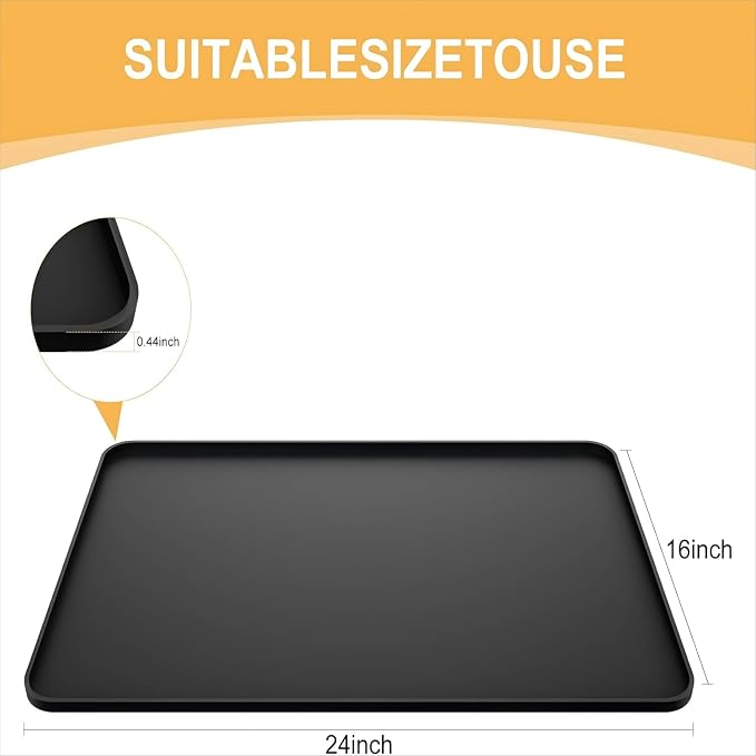 Coffee Mat, Bar Mat for Kitchen Counter, 16"x24" Kitchen Coffee Bar Pad, Anti-Slip, Heat Resistant Pad for Espresso Machines, Dinner Plates, Ice Cream Machines, Espresso Accessory