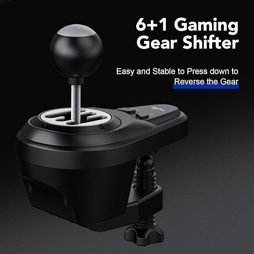 PXN V99 Force Feedback Racing Wheel, with Pedals and Shifter | Detachable 270°/900° Steering Wheel, Hall Pedals & H-Shifter - for PC, Xbox Series X|S, Xbox One, and PS4