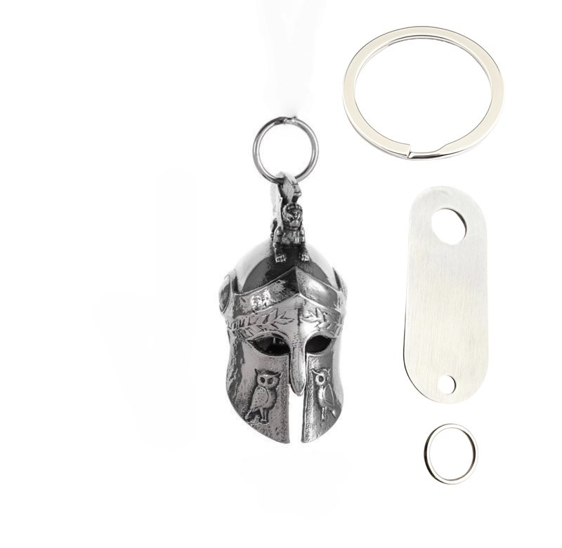 Yonghao Pavilion Motorcycle Defender Lucky Riding Clock Bicycle Pet Highway 66 Motorcycle Clock Pendant, Punk Hip Hop Silver (silvery5)
