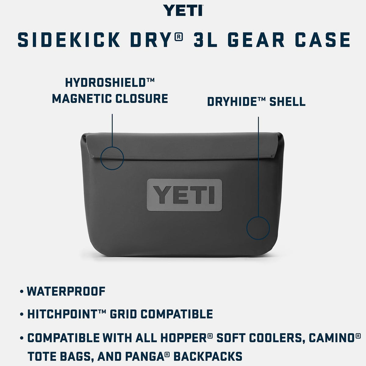 YETI Sidekick Dry Waterproof Gear Case - Durable Storage Bag for Outdoor Adventures