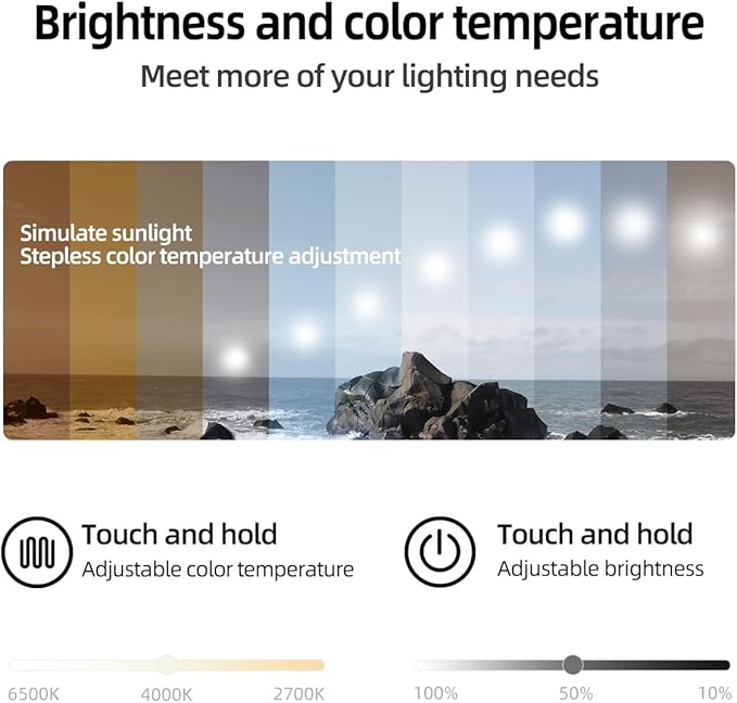 Gold LED Bathroom Mirror, 36"x60" Smart Mirror with Infrared Motion Sensor Lights, Anti Fog, Stepless Dimmable & Color Temperature Adjustment, Wall Mounted Vanity Mirror Backlit, CRI≥93