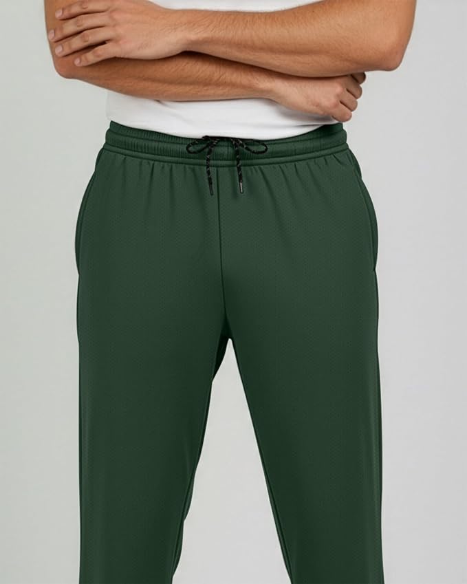 3 Pack Men's Mesh Open Bottom Sweatpants Active Athletic Workout Gym Pocket | Available in Big & Tall, Uncuffed, Elastic Waistband, Drawstring, Straight Leg, Running, Jogging, Exercise, Training, Sports