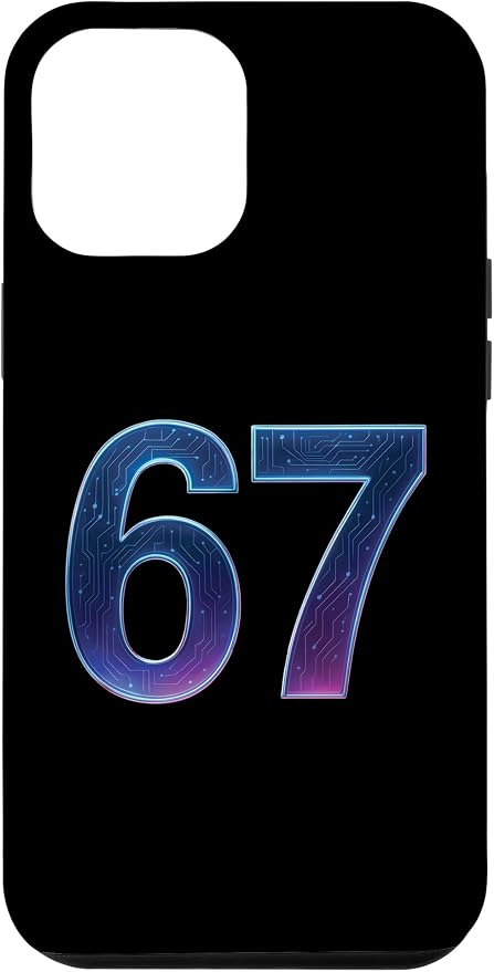 67 Meme Ai Quantum Number 67th Six Seven Tech Digital Future Case for iPhone 12 Pro Max