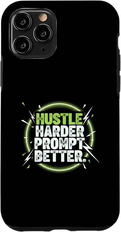 Hustle Harder Prompt Better AI Artificial Intelligence Case for iPhone 11 Pro