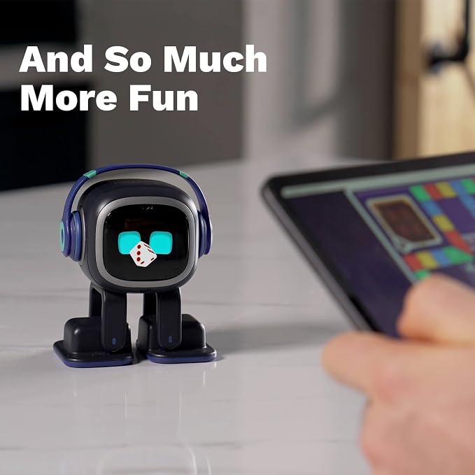 EMOPET AI Desk Robot Companion - ChatGPT Enabled with Voice Commands & Dancing, Interactive AI Robot Pet with Personality, for Adults and Kids
