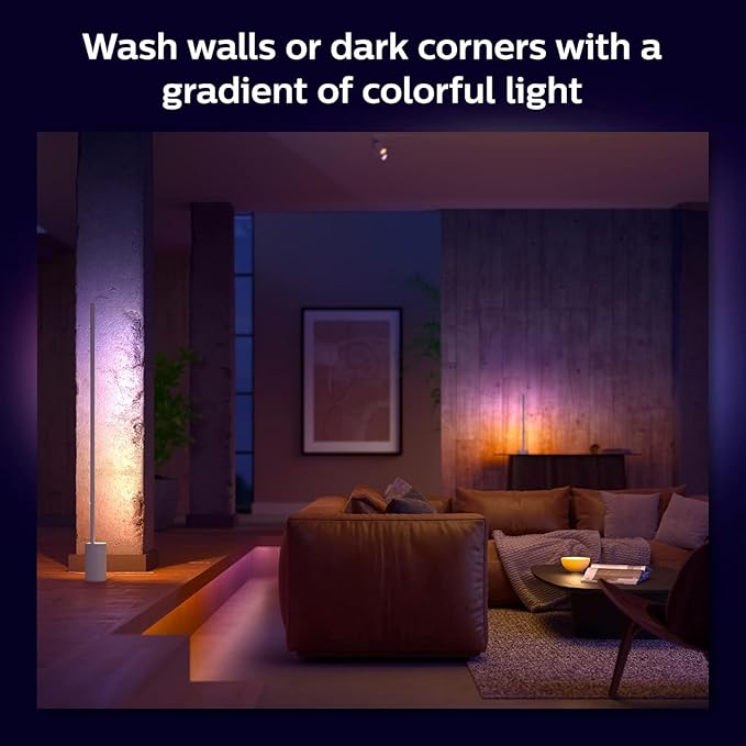 Philips Hue Signe Smart Table Lamp, White - White and Color Ambiance LED Color-Changing Light - 1 Pack - Control with Hue App - Compatible with Alexa, Google Assistant, and Apple Homekit