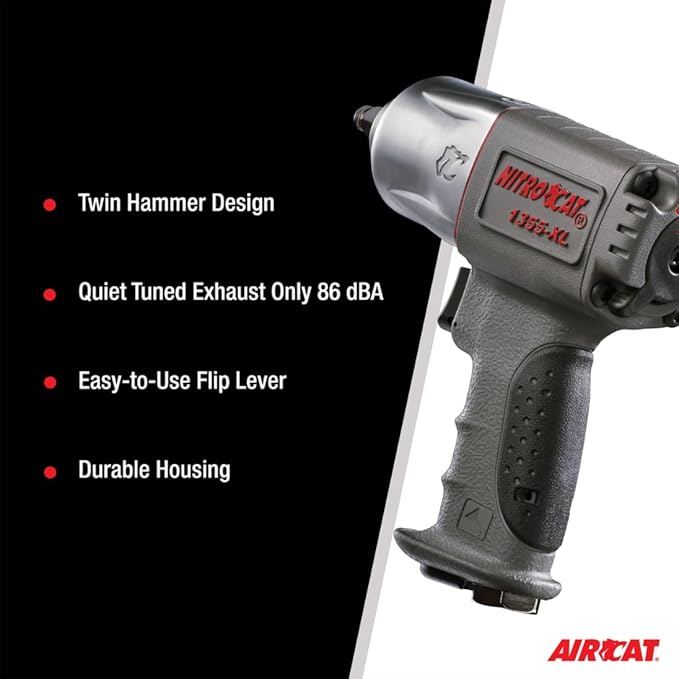 NITRO CAT 1355-XL 3/8-Inch Composite Air Impact Wrench