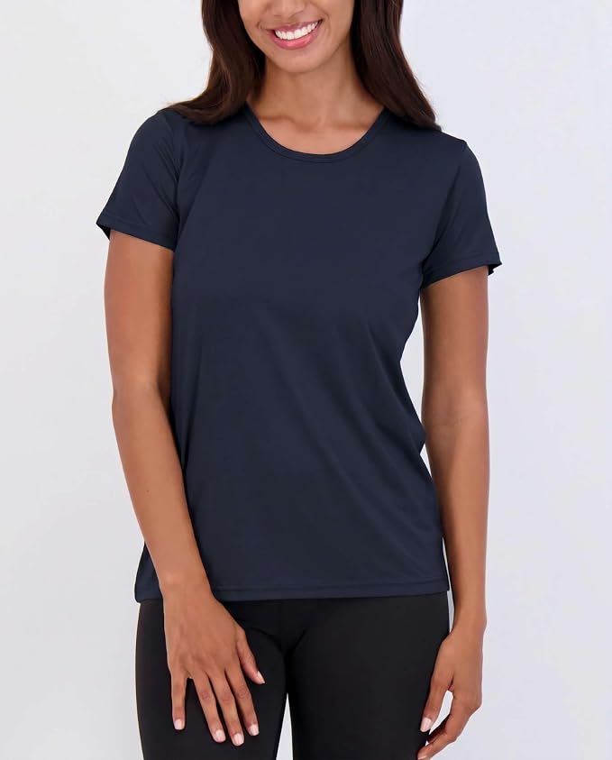 5 Pack Women's Dry Fit Short Sleeve Athletic Gym Workout Running Tops | Available in Plus Size, Exercise, Sports, Fitness, Quick Dry, Cooling, Moisture Wicking, Loose Basic Tees, Yoga, Pilates