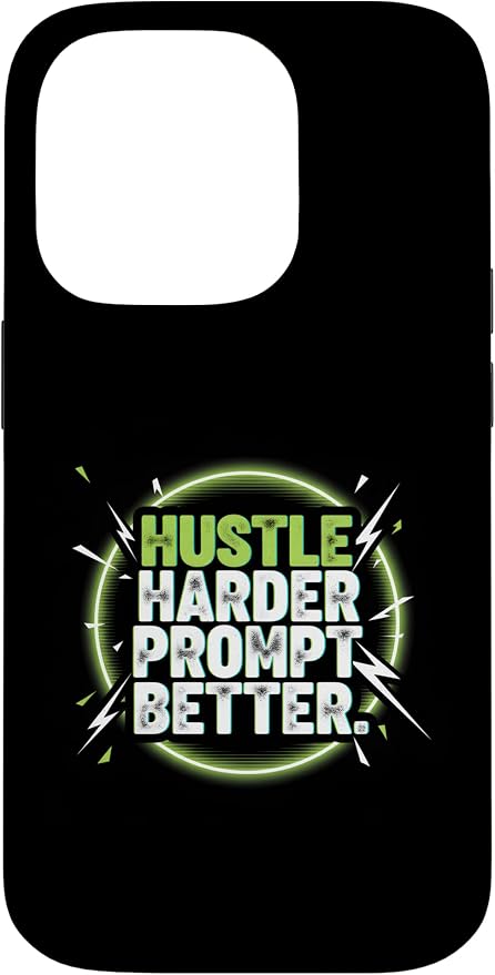 Hustle Harder Prompt Better AI Artificial Intelligence Case for iPhone 14 Pro
