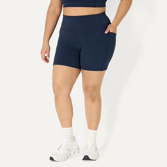 Amazon Essentials Women's Active FormFlex Buttery Soft High Waist Biker Shorts