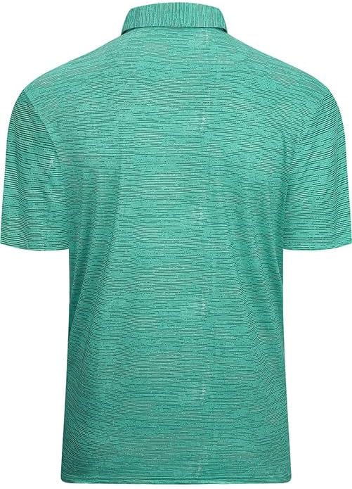 Esabel.C Jacquard Golf Shirts for Men Moisture Wicking Short Sleeve Performance Dry Fit Active Mens Polo Shirts