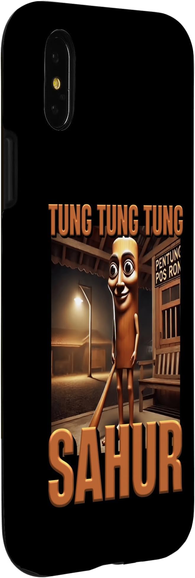 Internet Hilarious Meme AI Character Tung Tung Tung Sahur Case for iPhone X/XS