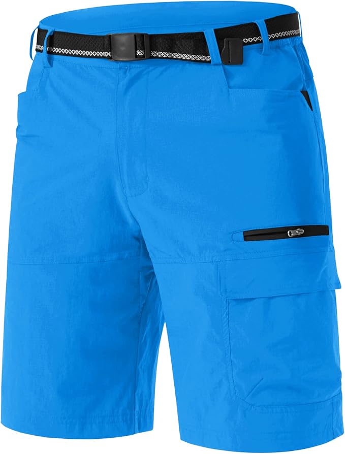TACVASEN Men's Summer Outdoor Shorts Quick Dry Cargo Casual Work Hiking Shorts (NO Belt)