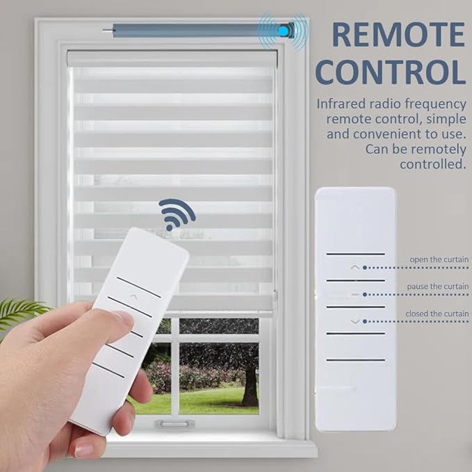 Tuya WiFi Smart Roller Shade Motor 45mm, Electric Blinds Motor No Hub Needed, Compatible with Alexa Google Home, App Control, Heavy Duty Retrofit Kit. (50 N.m for Φ55mm （2-1/8") Octagonal Tube