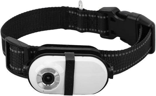 Cat Camera Collar, Pet Collar Camera with Memory Card, HD 1080P Wire Less Dog Tracker Camera Adjustable Mini Action Camera for Video Records (64GB)
