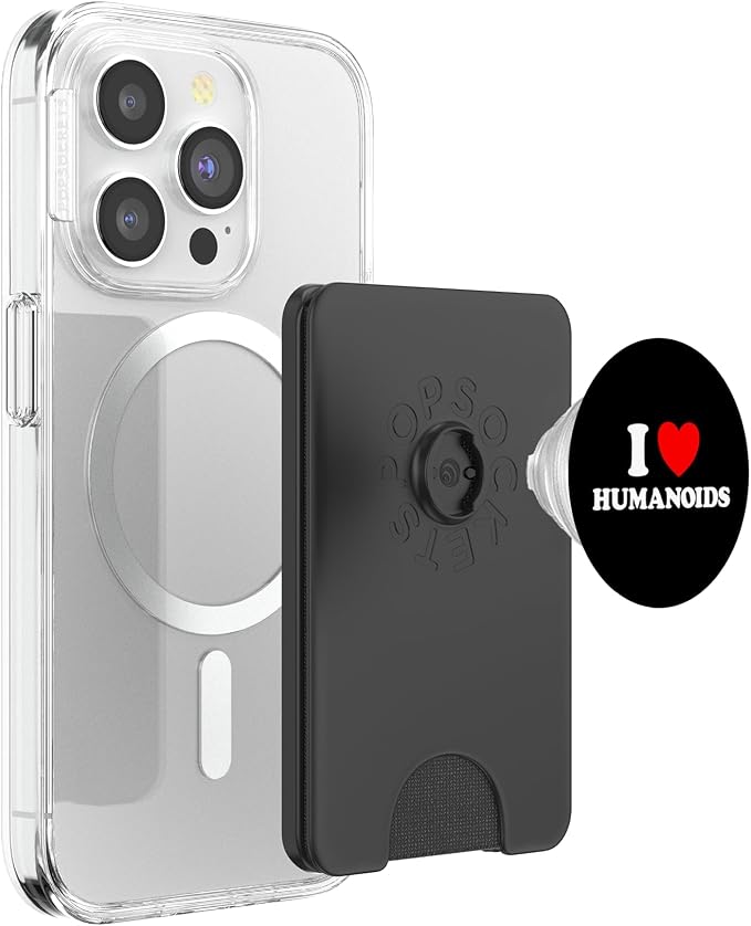 Humanoid Heart Funny Cute Embodied AI Bot Robot Being Fan PopSockets PopWallet for MagSafe