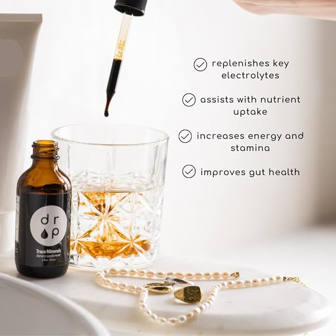 Drop Supplements Organic Trace Minerals, Elderberry, Vitamin B12 and Vitamin D3+K2 Drops Bundle