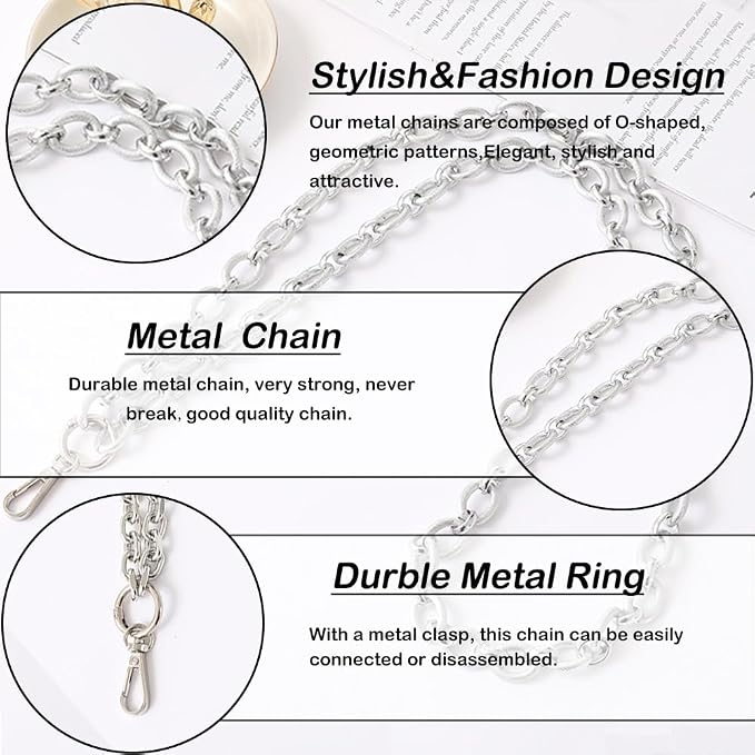 Crossbody Lanyard Strap, Universal Phone Chain Strap with Detachable Tether Tab, Durable Metal Strap Compatible with Most Phone Bags Purse