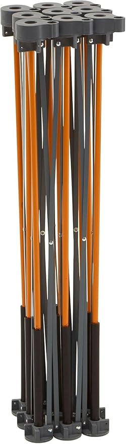 Bora Centipede 30in Folding Work Table Set - No Assembly 9-Strut Collapsible Table 3500lb Weight Limit - 4x4ft Mobile Work Station with Storage Bag, Foldable Work Bench Table - CK9S, Orange/Black