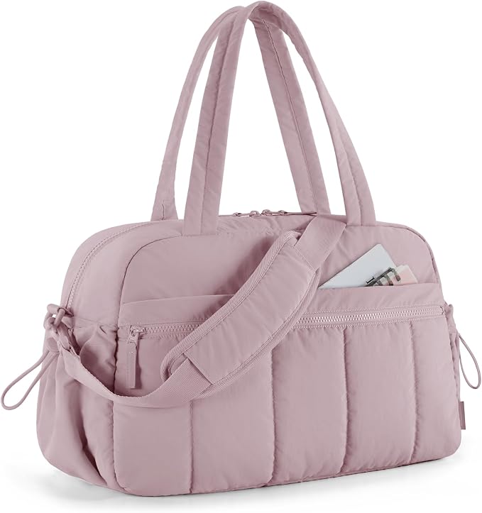 BAGSMART Duffle Bag for Travel, Gym Bag for Women, Weekender Carry on Bag | PVC Wet Pocket, Airline Approved Personal Carry-on Size, Fits Under-seat, One Bag for Gym, Travel, Hospital, Overnight