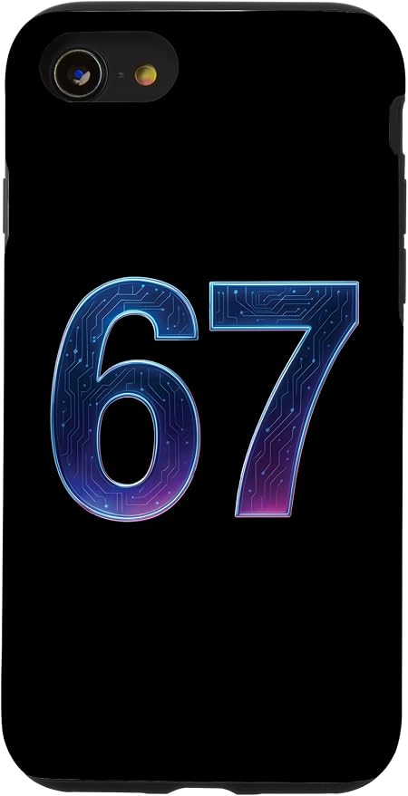 67 Meme Ai Quantum Number 67th Six Seven Tech Digital Future Case for iPhone SE (2020) / 7/8